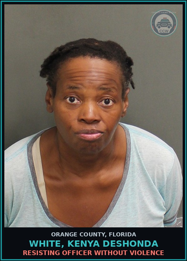 Booking mugshot of WHITE, KENYA DESHONDA in Orange County