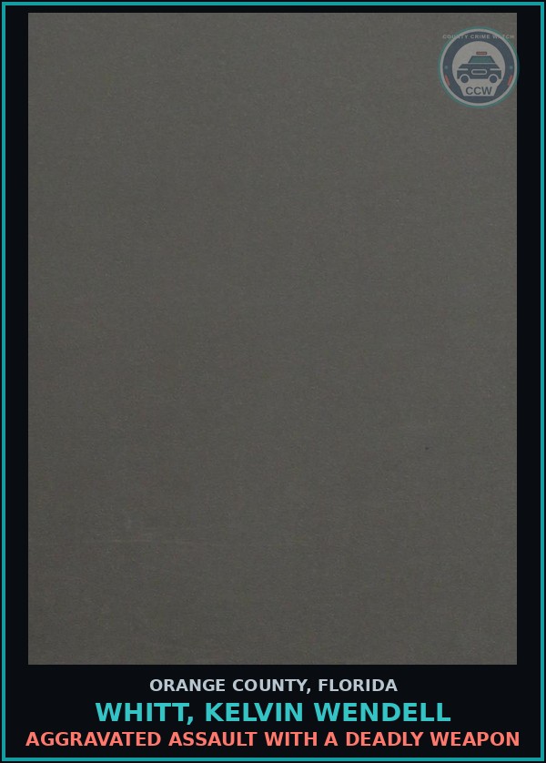 Booking mugshot of WHITT, KELVIN WENDELL in Orange County