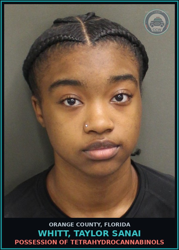 Booking mugshot of WHITT, TAYLOR SANAI in Orange County