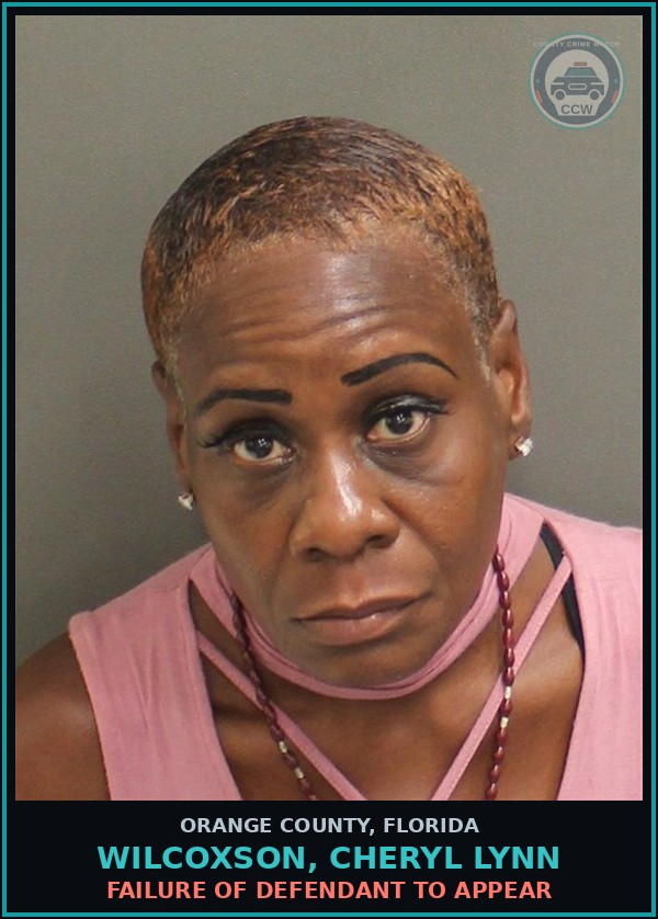 Booking mugshot of WILCOXSON, CHERYL LYNN in Orange County