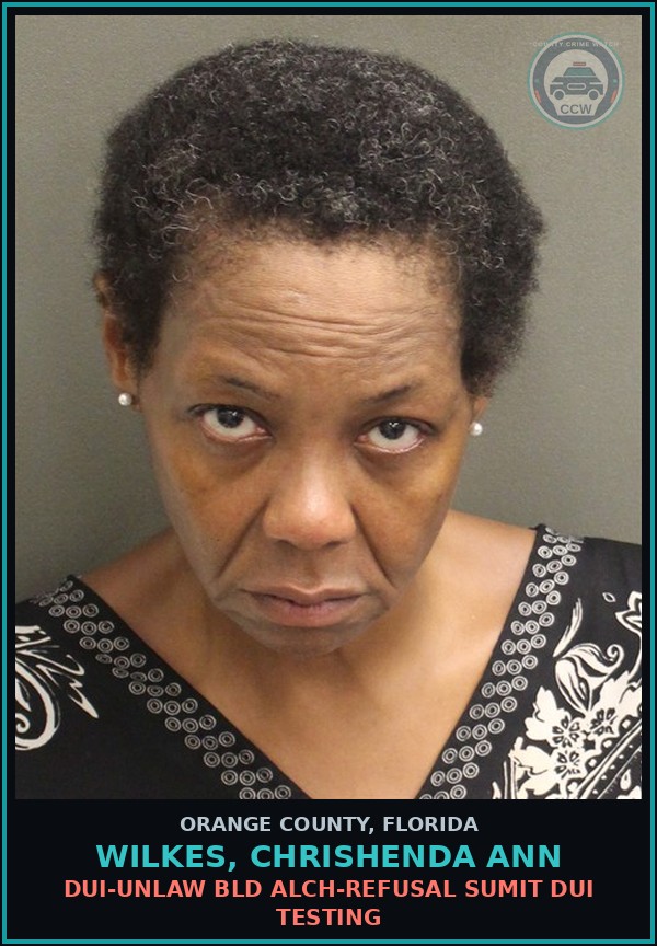 Booking mugshot of WILKES, CHRISHENDA ANN in Orange County