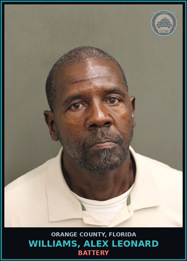 Booking mugshot of WILLIAMS, ALEX LEONARD in Orange County