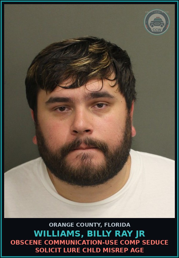 Booking mugshot of WILLIAMS, BILLY RAY JR in Orange County
