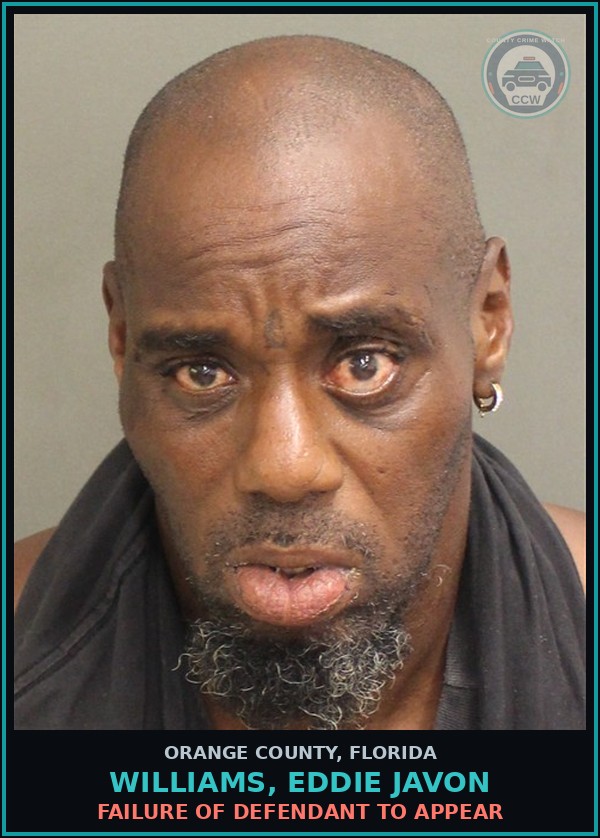 Booking mugshot of WILLIAMS, EDDIE JAVON in Orange County
