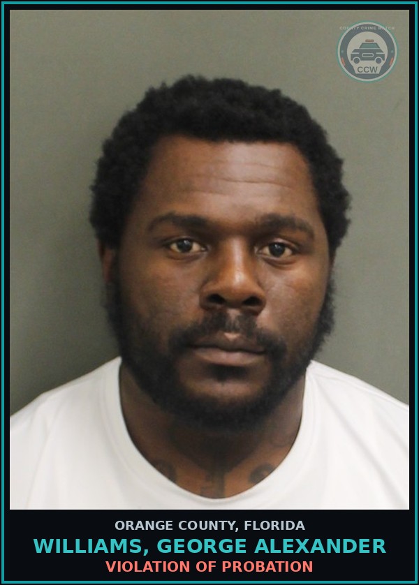 Booking mugshot of WILLIAMS, GEORGE ALEXANDER in Orange County