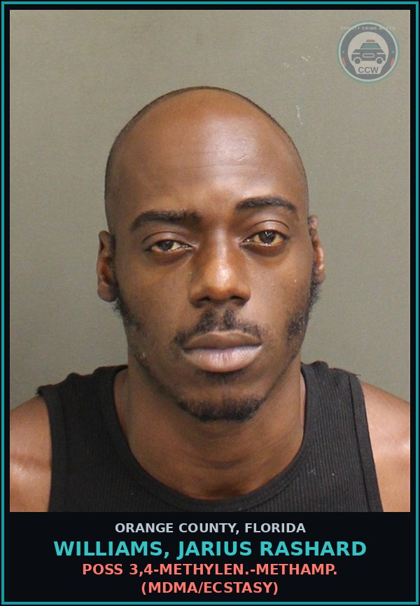 Booking mugshot of WILLIAMS, JARIUS RASHARD in Orange County