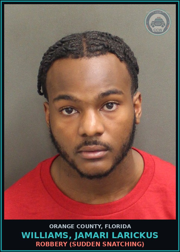 Booking mugshot of WILLIAMS, JAMARI LARICKUS in Orange County