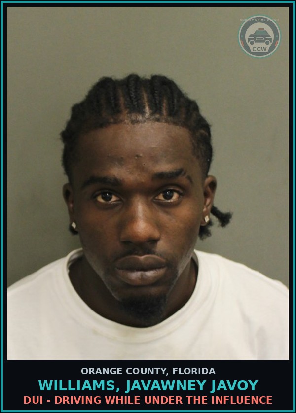 Booking mugshot of WILLIAMS, JAVAWNEY JAVOY in Orange County
