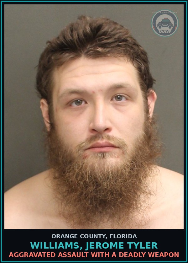 Booking mugshot of WILLIAMS, JEROME TYLER in Orange County