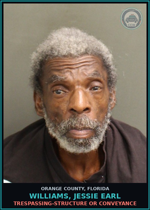 Booking mugshot of WILLIAMS, JESSIE EARL in Orange County
