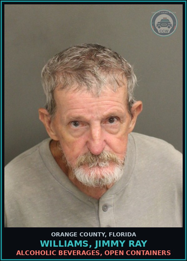 Booking mugshot of WILLIAMS, JIMMY RAY in Orange County