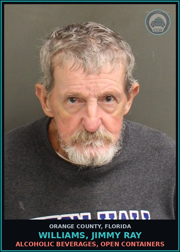 Booking mugshot of WILLIAMS, JIMMY RAY in Orange County