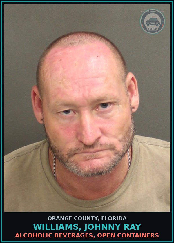 Booking mugshot of WILLIAMS, JOHNNY RAY in Orange County