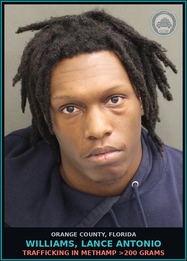 Booking mugshot of WILLIAMS, LANCE ANTONIO in Orange County