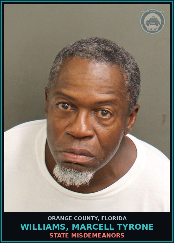 Booking mugshot of WILLIAMS, MARCELL TYRONE in Orange County