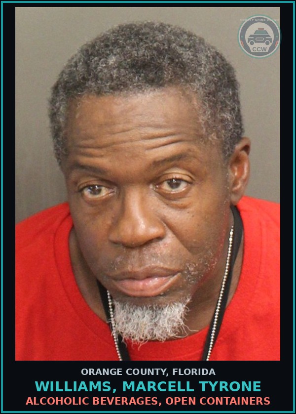 Booking mugshot of WILLIAMS, MARCELL TYRONE in Orange County