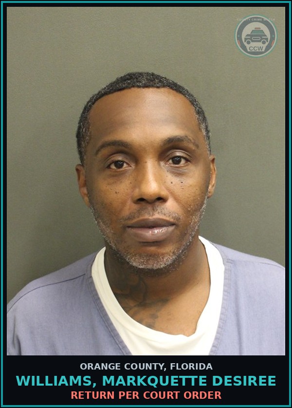 Booking mugshot of WILLIAMS, MARKQUETTE DESIREE in Orange County