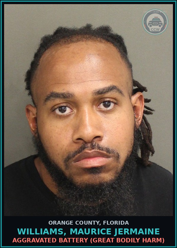 Booking mugshot of WILLIAMS, MAURICE JERMAINE in Orange County