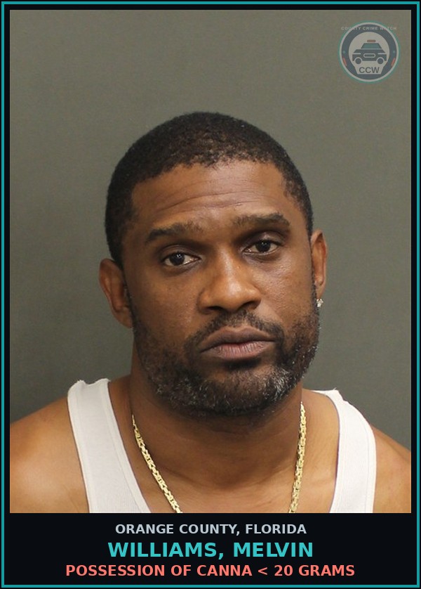 Booking mugshot of WILLIAMS, MELVIN in Orange County
