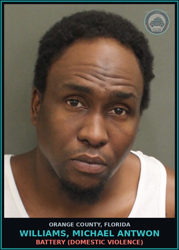 Booking mugshot of WILLIAMS, MICHAEL ANTWON in Orange County