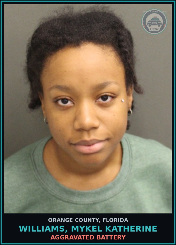 Booking mugshot of WILLIAMS, MYKEL KATHERINE in Orange County