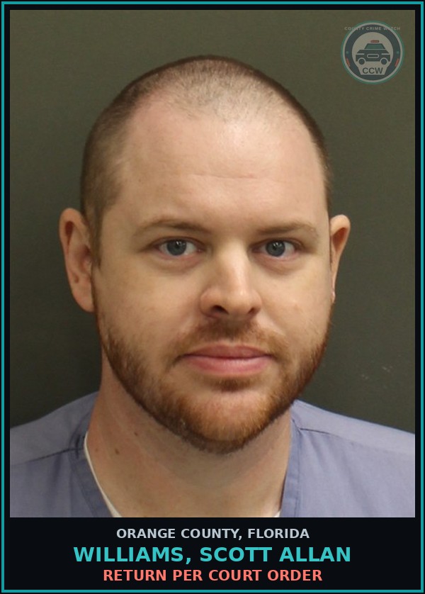 Booking mugshot of WILLIAMS, SCOTT ALLAN in Orange County