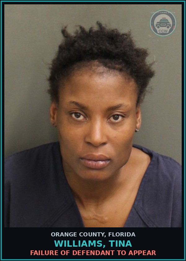 Booking mugshot of WILLIAMS, TINA in Orange County