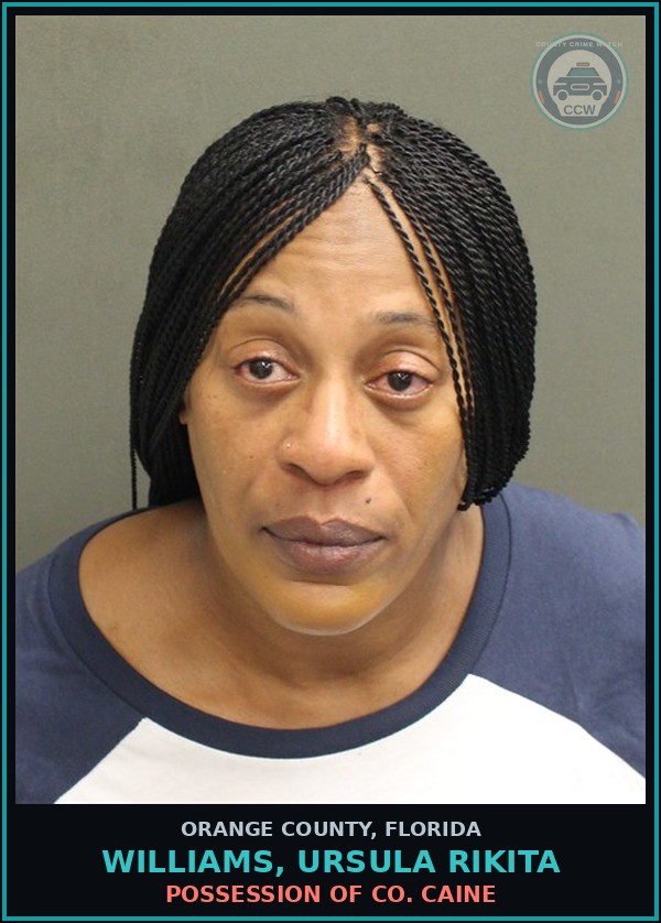 Booking mugshot of WILLIAMS, URSULA RIKITA in Orange County