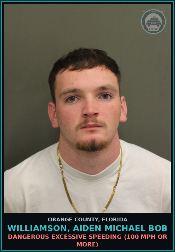 Booking mugshot of WILLIAMSON, AIDEN MICHAEL BOB in Orange County