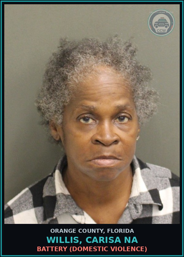 Booking mugshot of WILLIS, CARISA NA in Orange County
