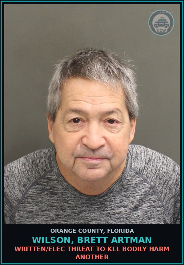 Booking mugshot of WILSON, BRETT ARTMAN in Orange County