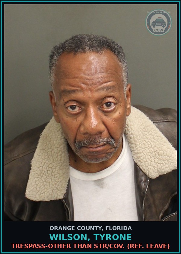 Booking mugshot of WILSON, TYRONE in Orange County