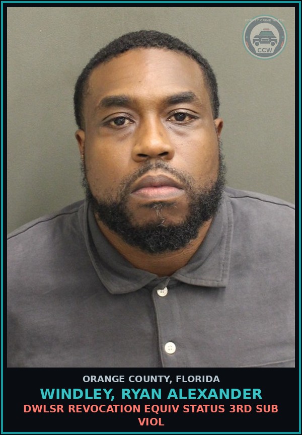 Booking mugshot of WINDLEY, RYAN ALEXANDER in Orange County
