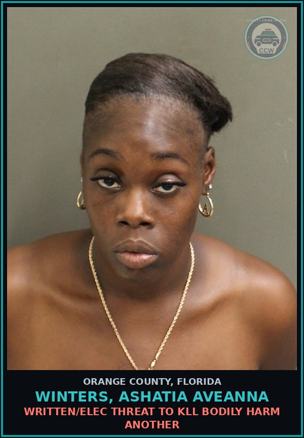 Booking mugshot of WINTERS, ASHATIA AVEANNA in Orange County