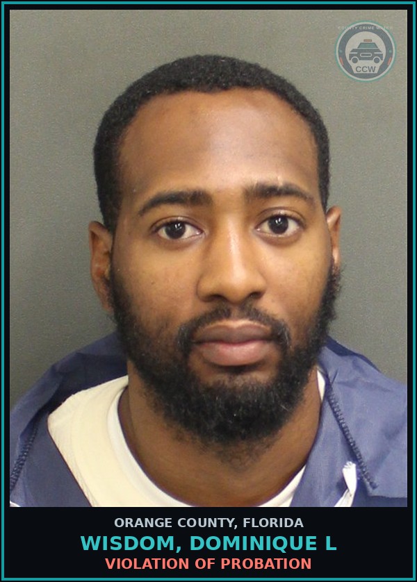 Booking mugshot of WISDOM, DOMINIQUE L in Orange County