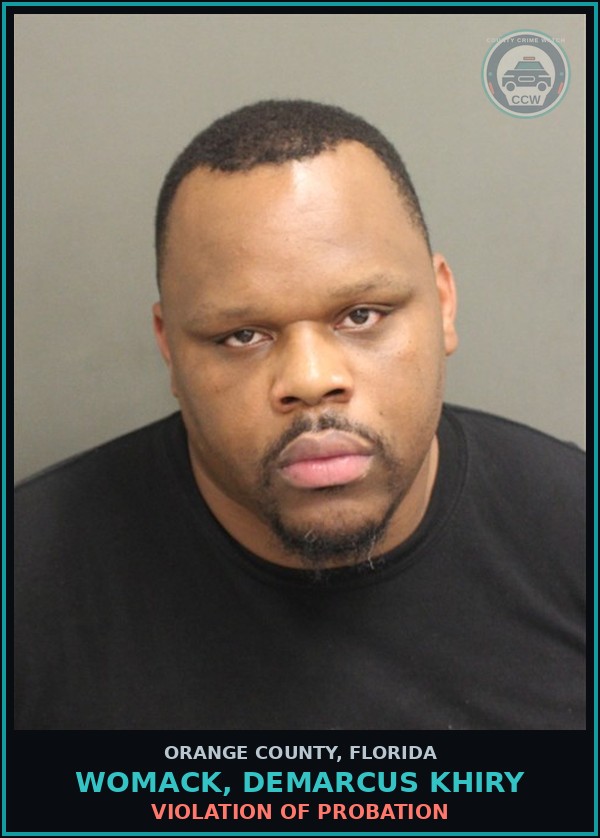 Booking mugshot of WOMACK, DEMARCUS KHIRY in Orange County