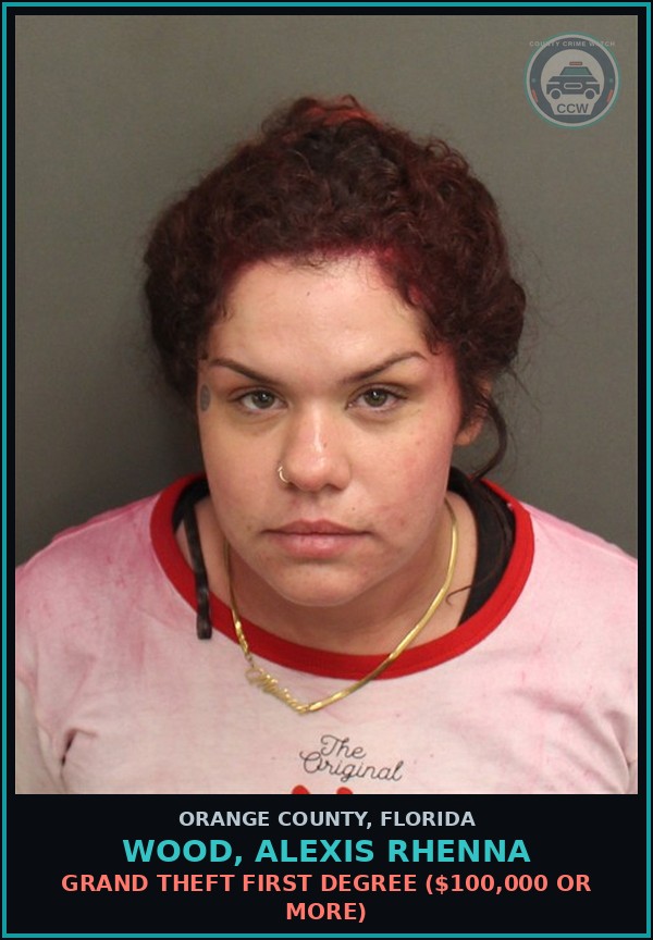 Booking mugshot of WOOD, ALEXIS RHENNA in Orange County