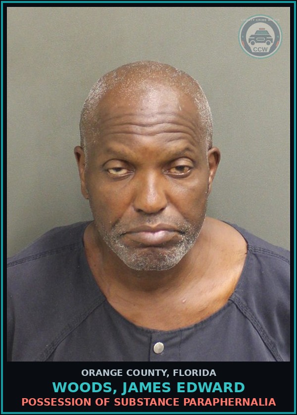 Booking mugshot of WOODS, JAMES EDWARD in Orange County