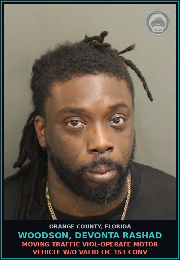 Booking mugshot of WOODSON, DEVONTA RASHAD in Orange County