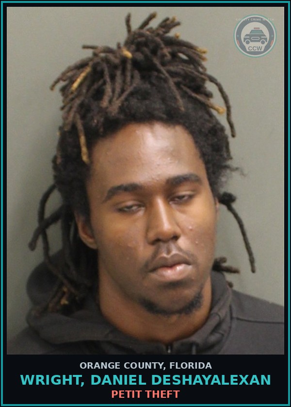 Booking mugshot of WRIGHT, DANIEL DESHAYALEXAN in Orange County