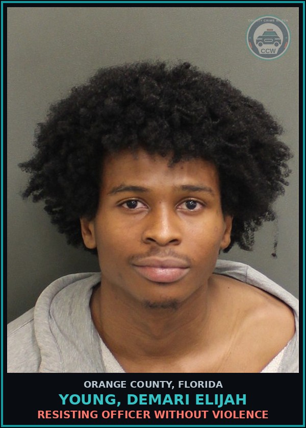 Booking mugshot of YOUNG, DEMARI ELIJAH in Orange County