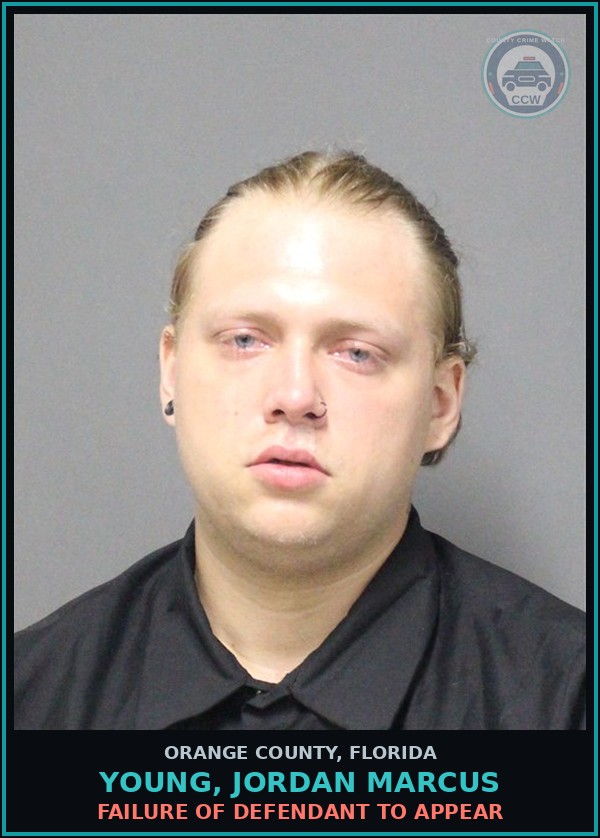 Booking mugshot of YOUNG, JORDAN MARCUS in Orange County