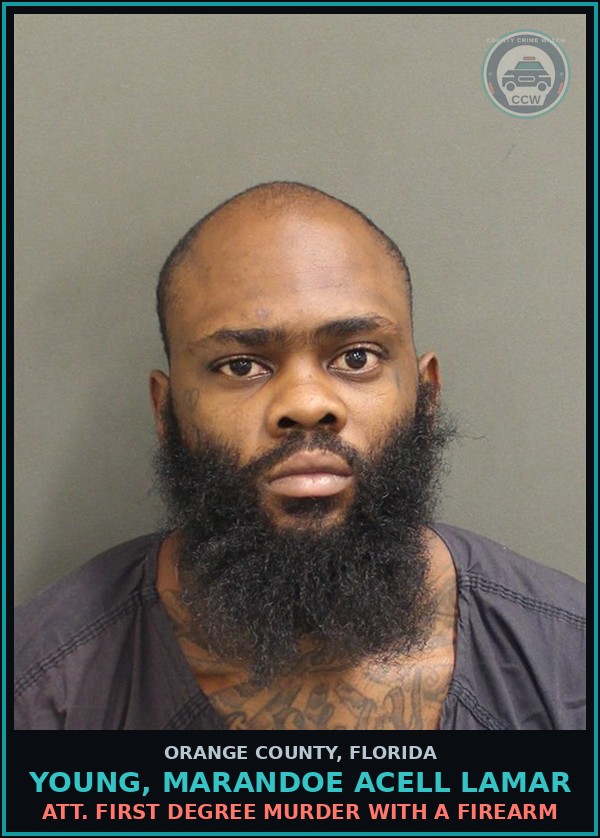 Booking mugshot of YOUNG, MARANDOE ACELL LAMAR in Orange County