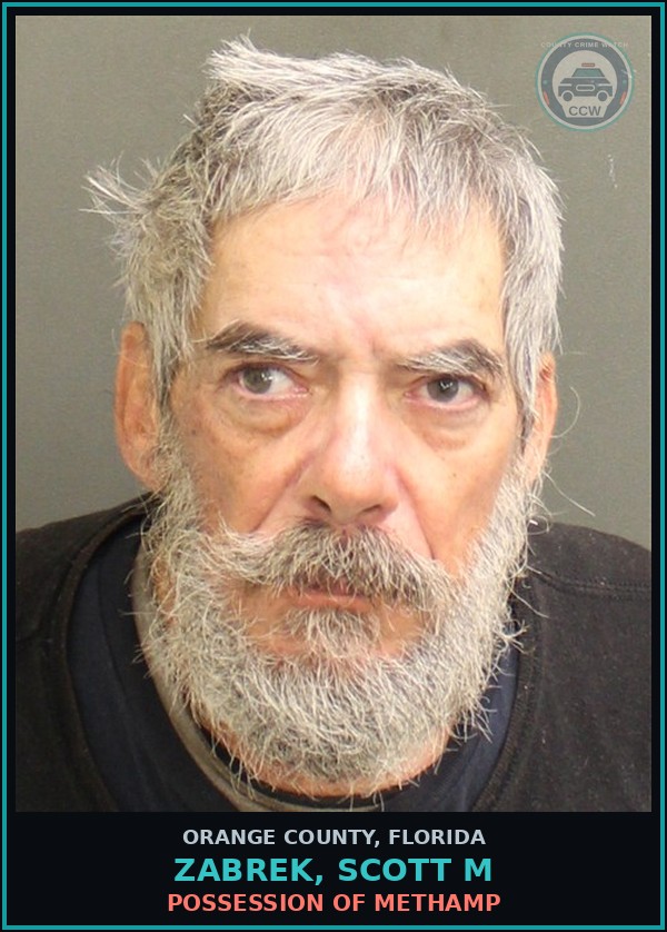 Booking mugshot of ZABREK, SCOTT M in Orange County