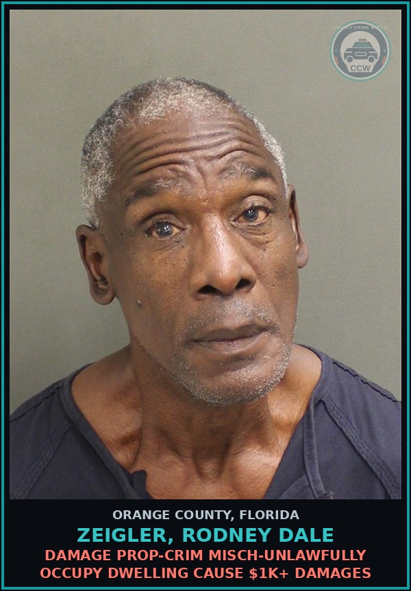 Booking mugshot of ZEIGLER, RODNEY DALE in Orange County