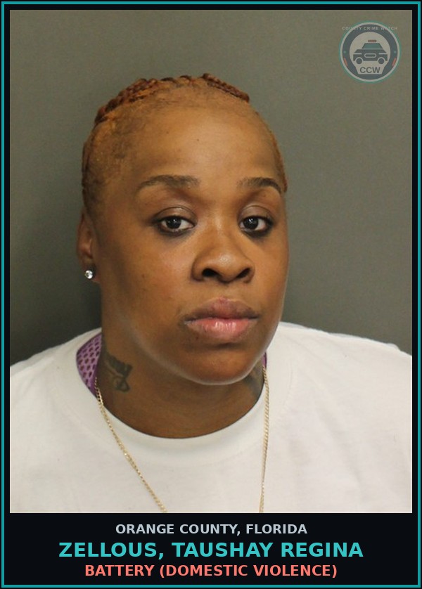 Booking mugshot of ZELLOUS, TAUSHAY REGINA in Orange County