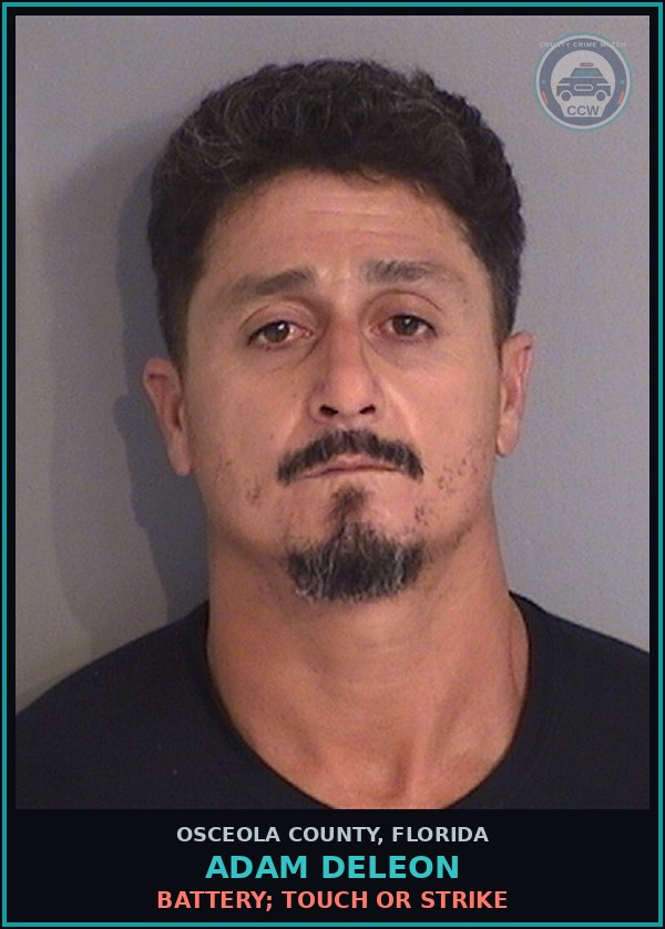 Booking mugshot of ADAM DELEON in Osceola County