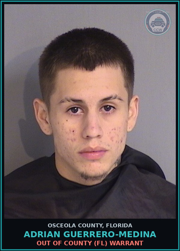 Booking mugshot of ADRIAN GUERRERO-MEDINA in Osceola County