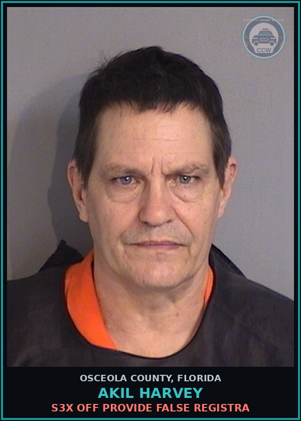 Booking mugshot of AKIL HARVEY in Osceola County