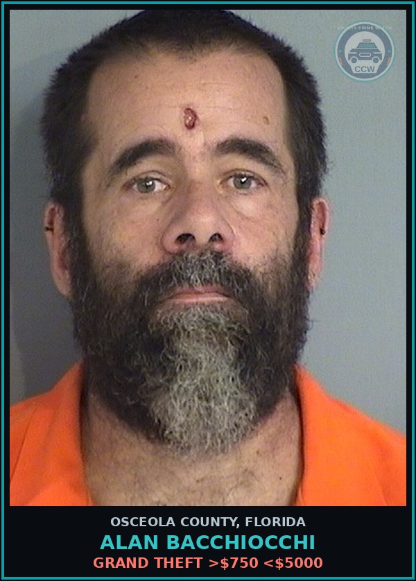 Booking mugshot of ALAN BACCHIOCCHI in Osceola County